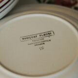 Set of 7 Digoin plates, Sarreguemine