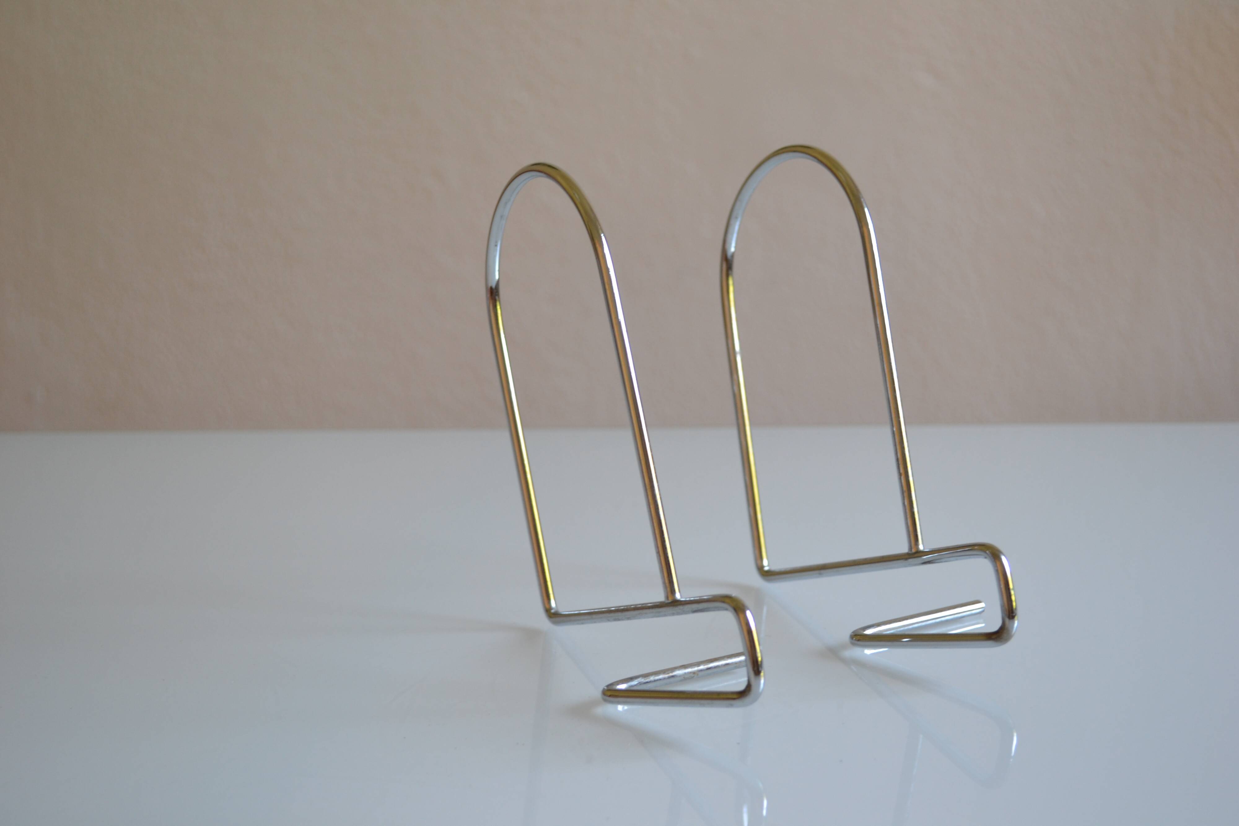 Pair of minimalist 80s bookends
