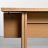 Console extensible dining table in cerused wood, 20th century