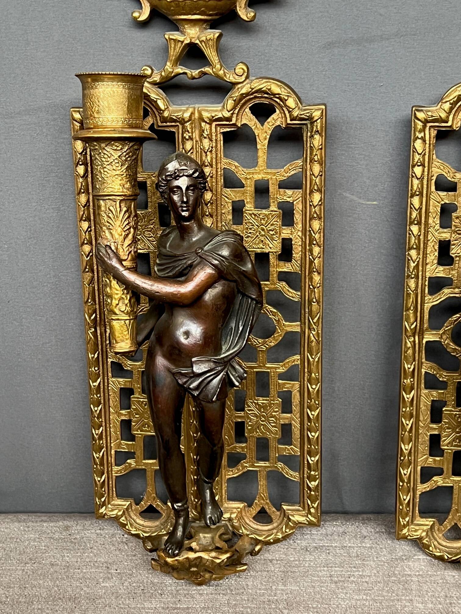 Neoclassical style wall chandeliers