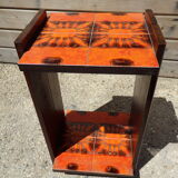 Vintage 70 year orange earthenware harness