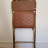 Chaise pliante lafuma vintage en cuir