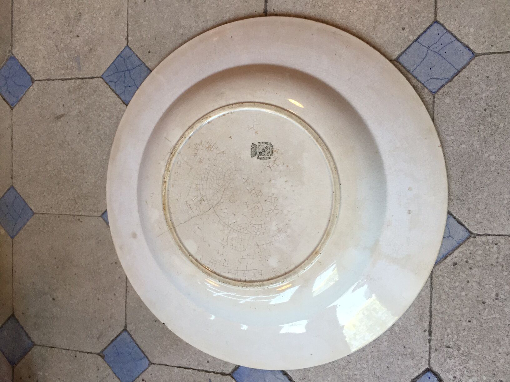 Large dish Digoin Sarreguemines