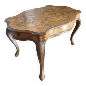 table basse Louis XV - ronce noyer