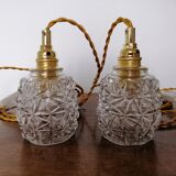 Pair of vintage hanging lamps