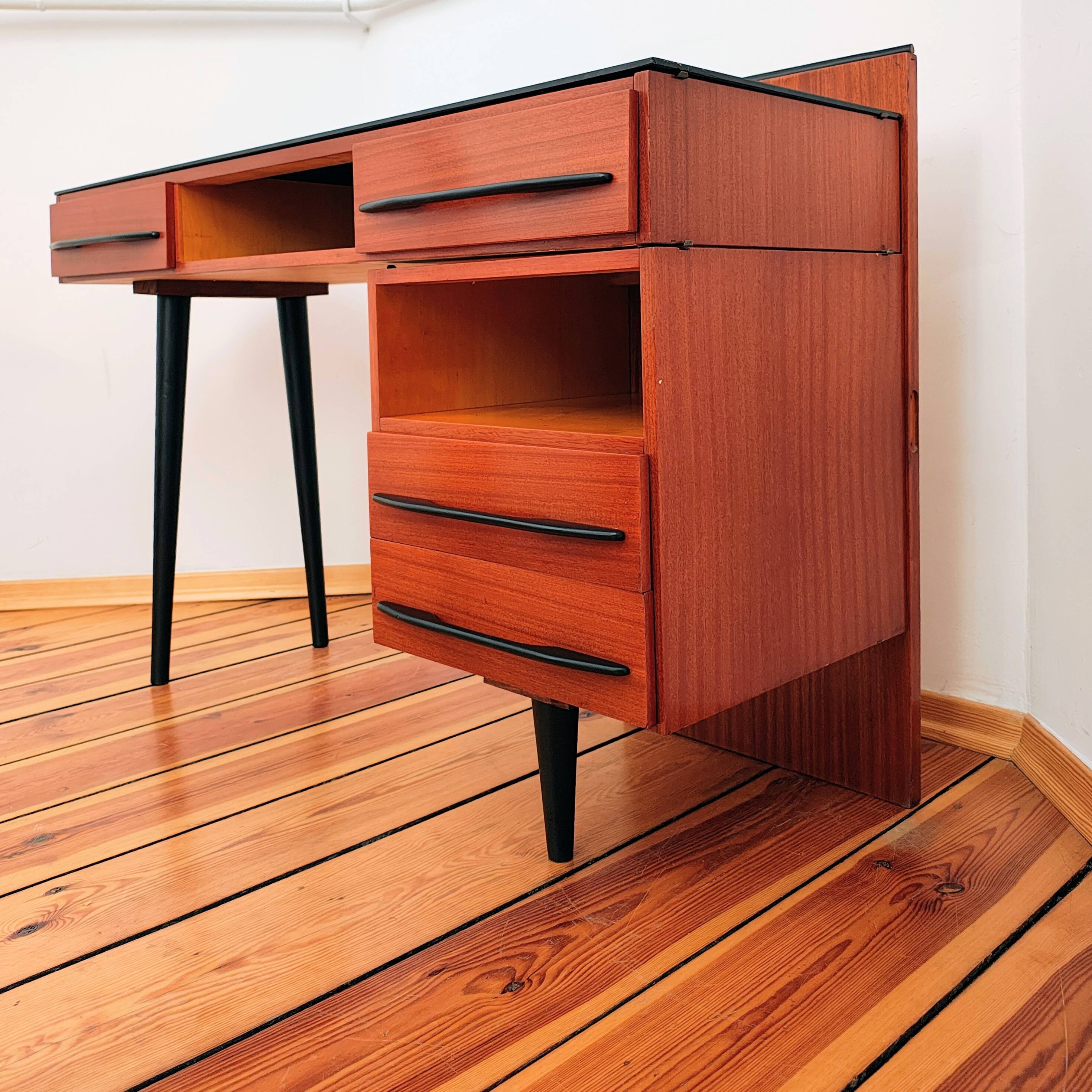 Czechoslovakian Desk by M. Pozar for Up Závody, 1960s, Set of 2