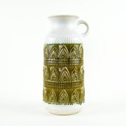 Ceramic floor vase with relief pattern, West Germany, 1970s