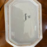 Set of tray and six cream pots HB Quimper