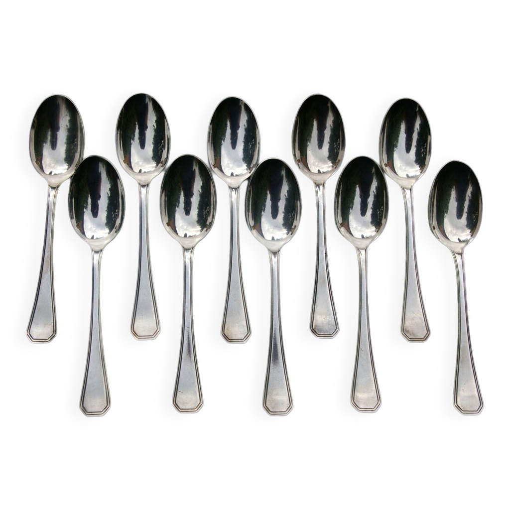 11 cuilleres a cafe ou dessert christofle - metal argente - Arts de la table