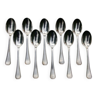 10 small christofle spoons america model in silver metal
