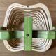 Apple-shaped fruit basket or trivet