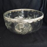Crystal and silver bowl