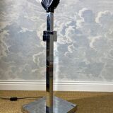 large table lamp in brass and chrome "Skyscraper" by B D Lumica in the style of Willy Rizzo, Spain, 1970s.