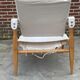 Vintage safari chair 1960s Denmark with canvas minimalist design