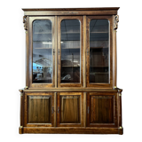Empire style swan neck bookcase in mahogany / mid 20th century