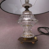 Art-deco lamp in crystal and brass