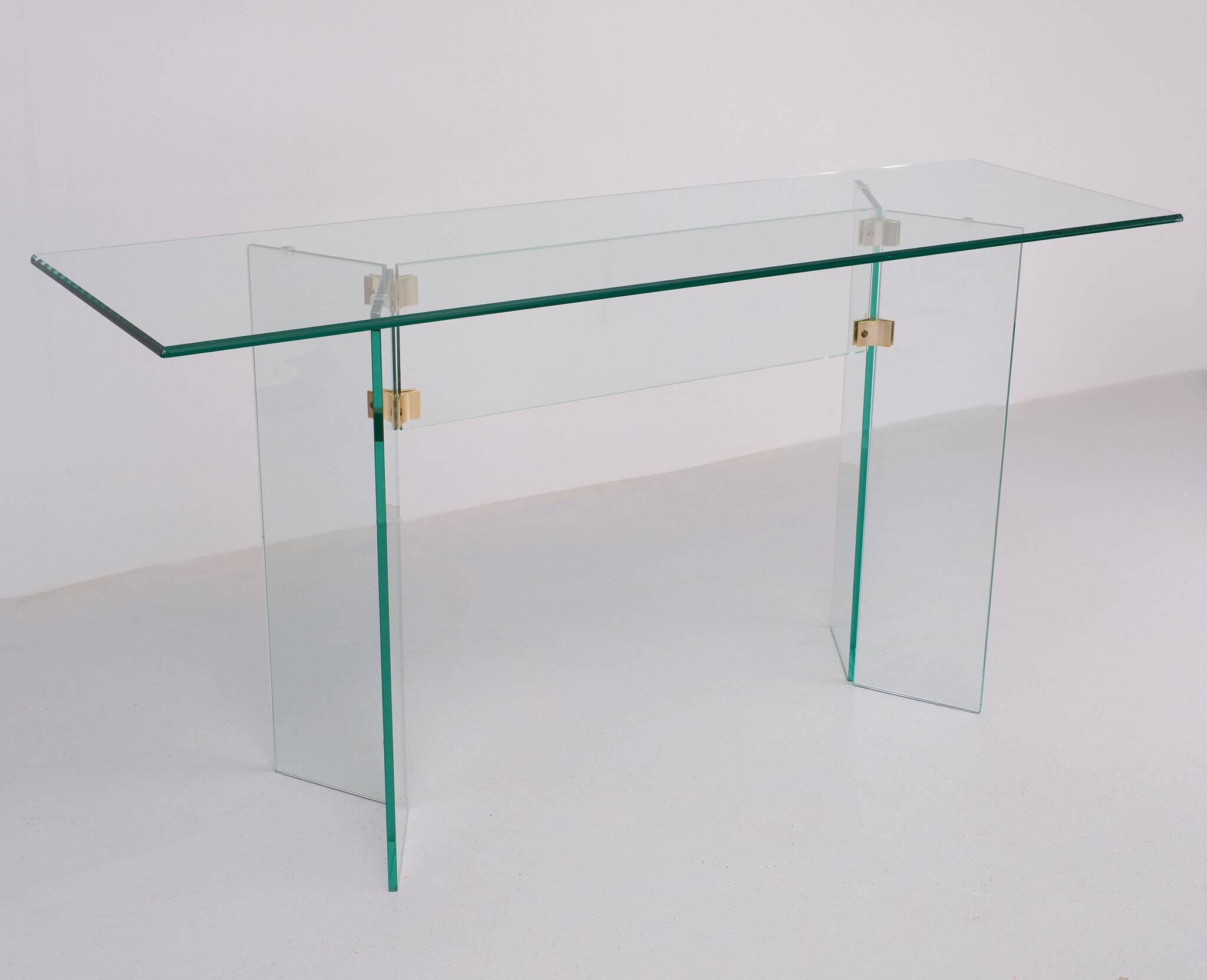 Léon Rose glass console table 1970 France