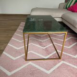 Green marble coffee table