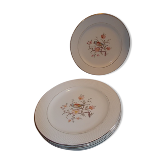 Lot 6 assiettes dessert salins France