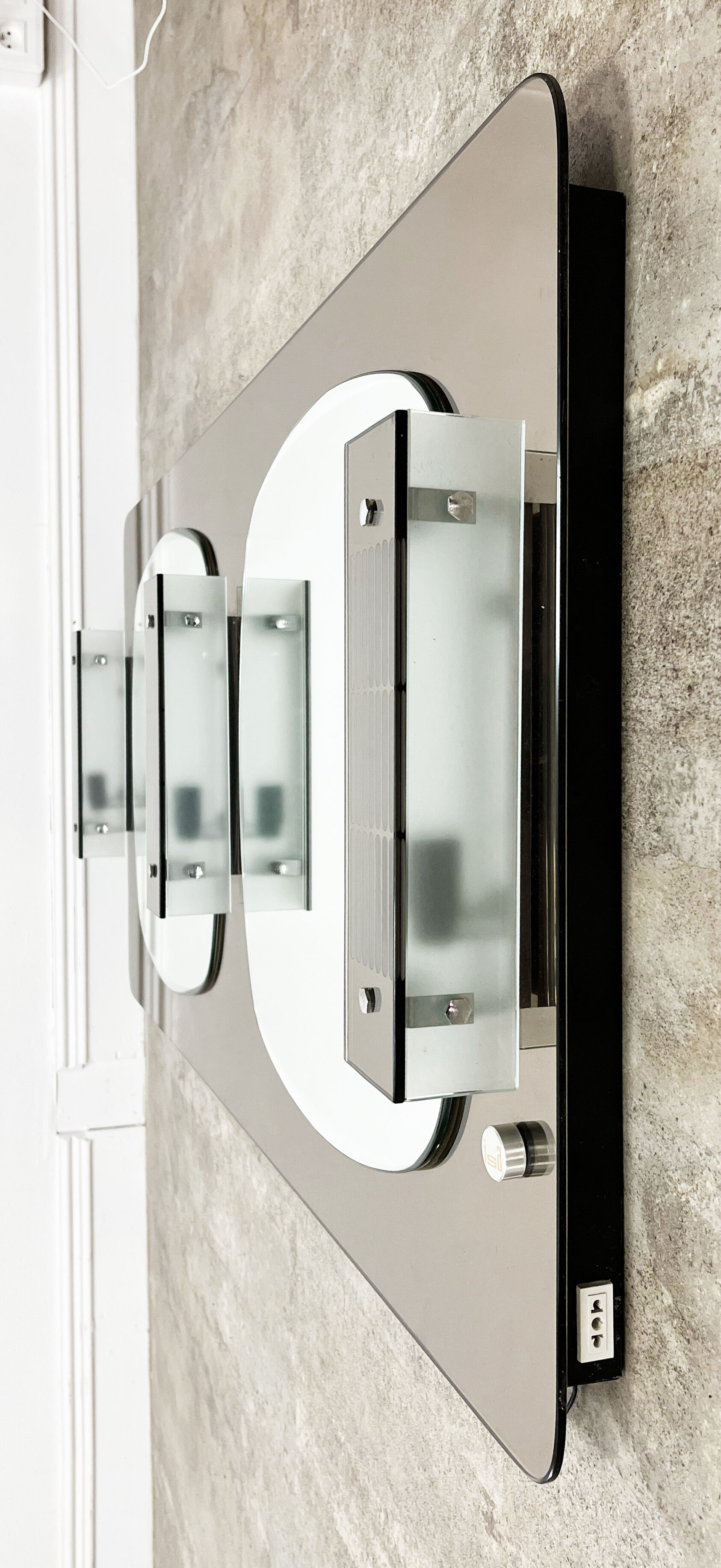 Miroir double glace vintage années 70
