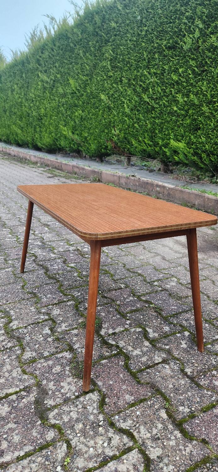 Table basse formica et bois massif