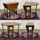 Table pliante anglaise en chêne début XXème GATELEG