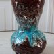 Vase brown and blue 70s Vallauris