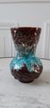 Vase brown and blue 70s Vallauris