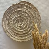 Wicker rattan tray for wall decoration