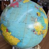 Globe terrestre lumineux en verre 50’s/60’s