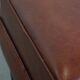 Pouf en cuir de mouton couleur cognac