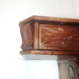Carved wood side table. 1950s