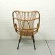 Metal and Rattan Terrace or Lounge Chair from Rohé Noordwolde, 1960s