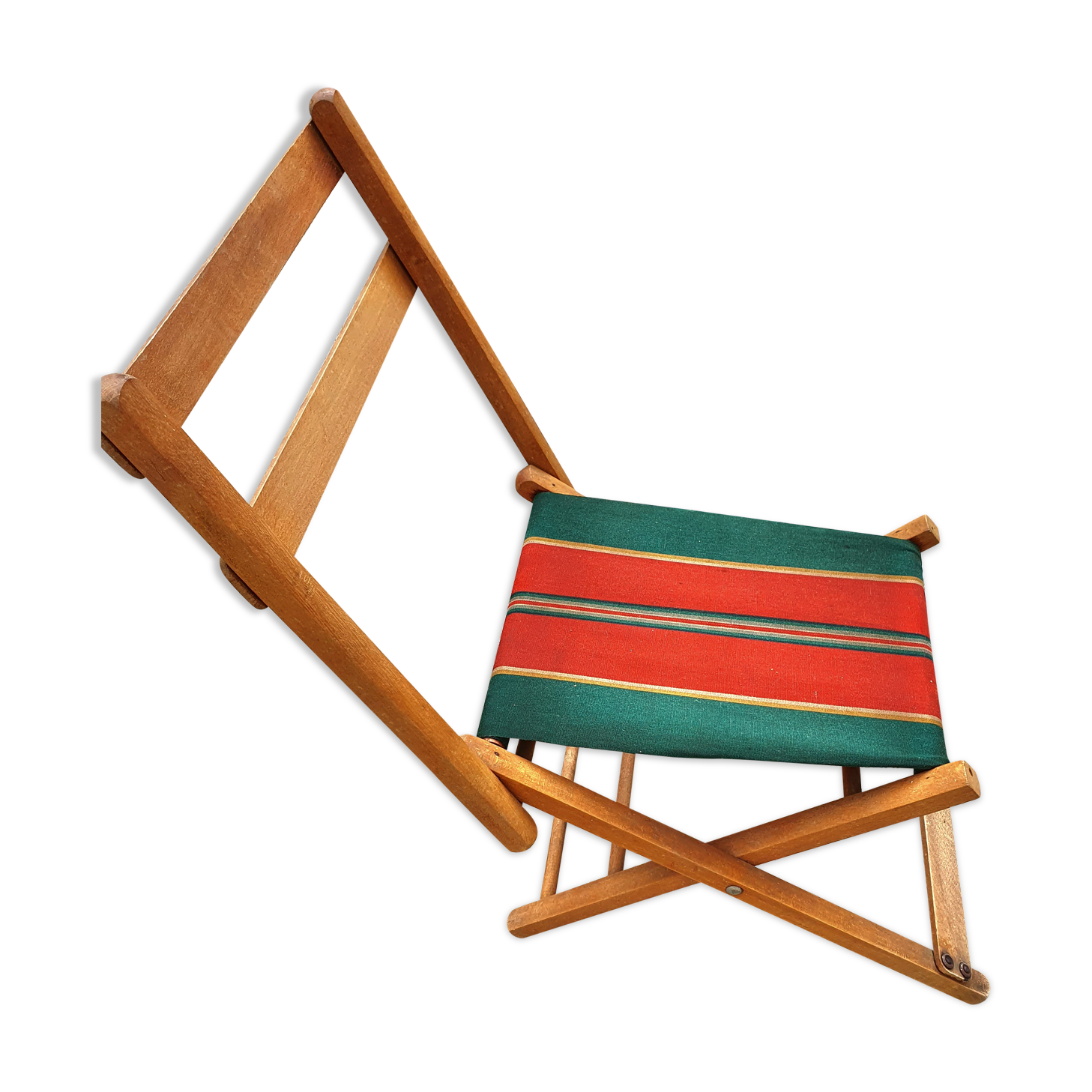 Folding chair of fisherman fabric bayadère