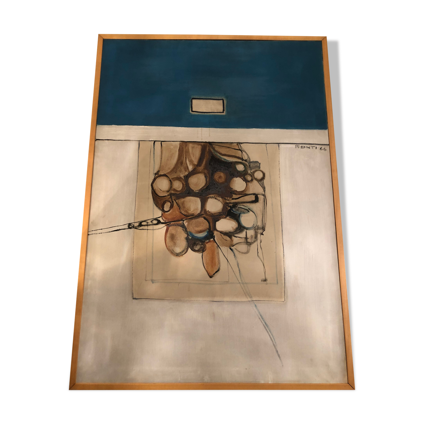 Contemporary painting framed and signed