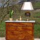 Ancienne commode Louis Philippe en noyer marbre blanc
