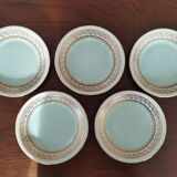 Platter and 11 dessert plates in Chapus Frères Limoges porcelain