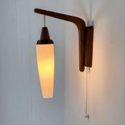 Applique en teck et opaline, 1960