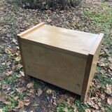 Paire de chevets en pin des années 90 meubles en bois vintage