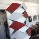 Scandinavian hanging lamp Preben Dahl red and white