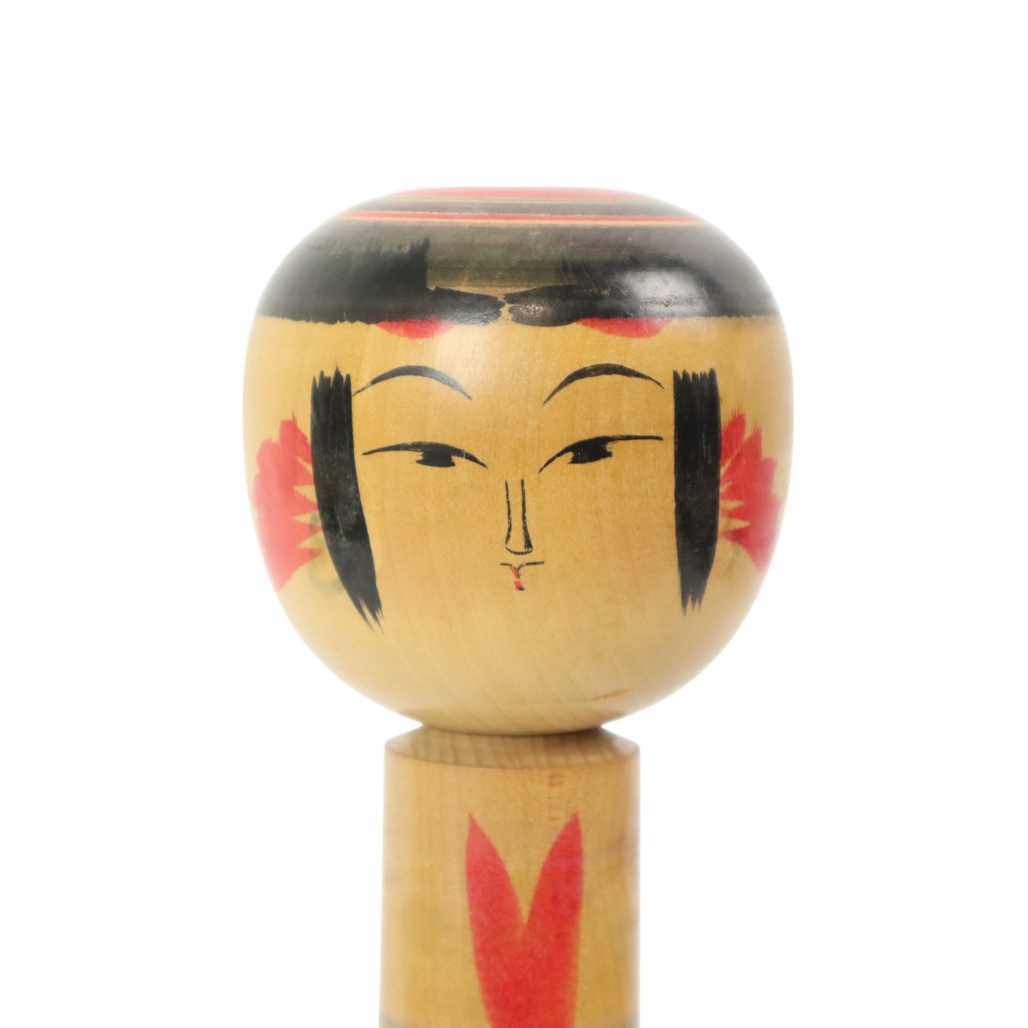 Large Kokeshi Doll XL Solid Wood Japan Showa Period 37cm