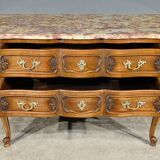 Walnut Sauté Crossbow Commode, Louis XV style – Early 20th century