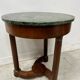 Round Empire-style side table in mahogany and veneer, 20th century