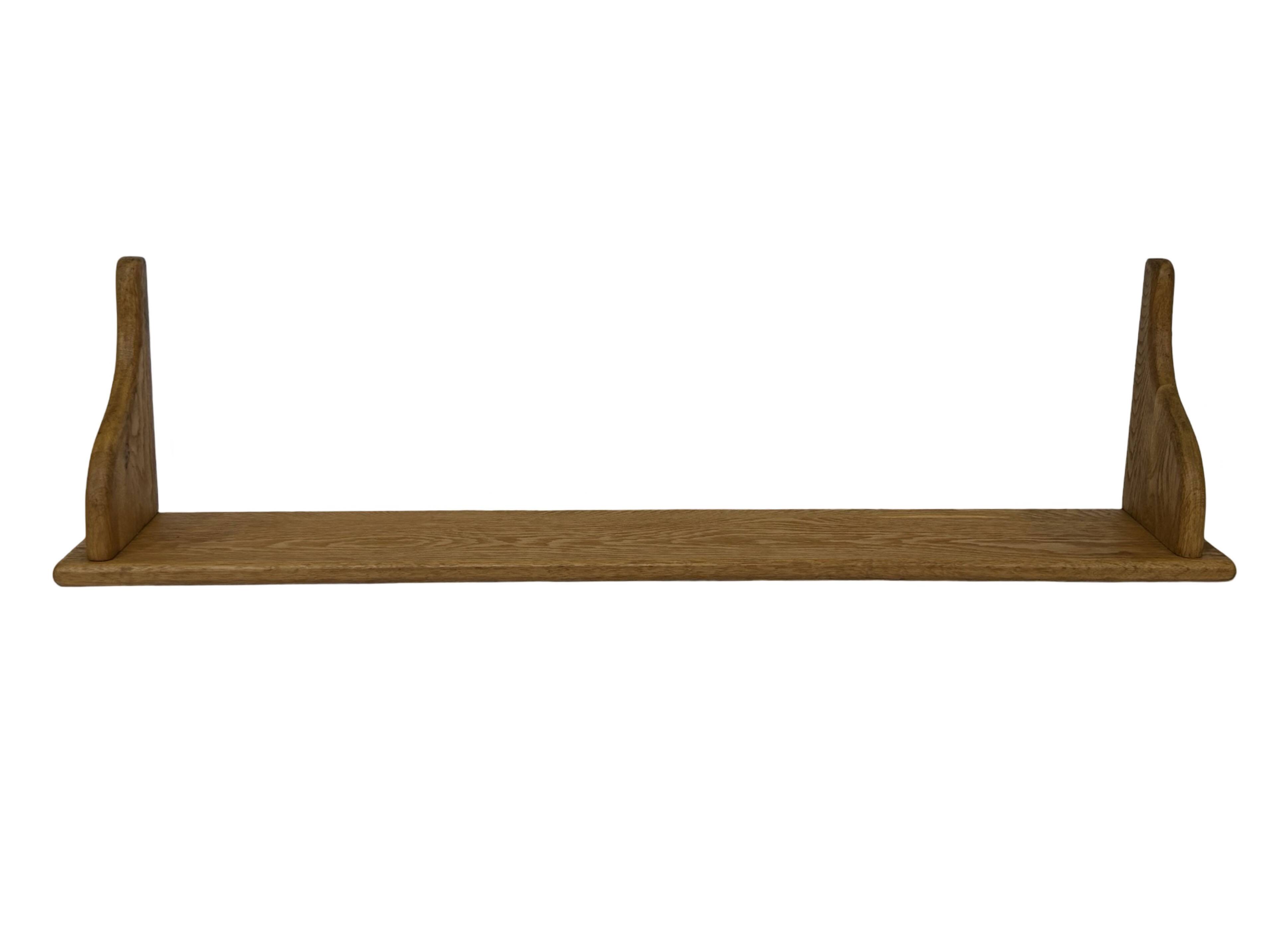 Vintage oak wall rack book shelf 1970s wood minimalist design