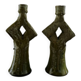 Pair of candlesticks H.21cm