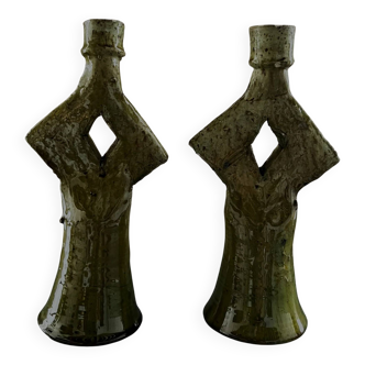 Pair of candlesticks H.21cm