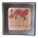 Handmade wall ceramic poppies bohemian countryside miniature
