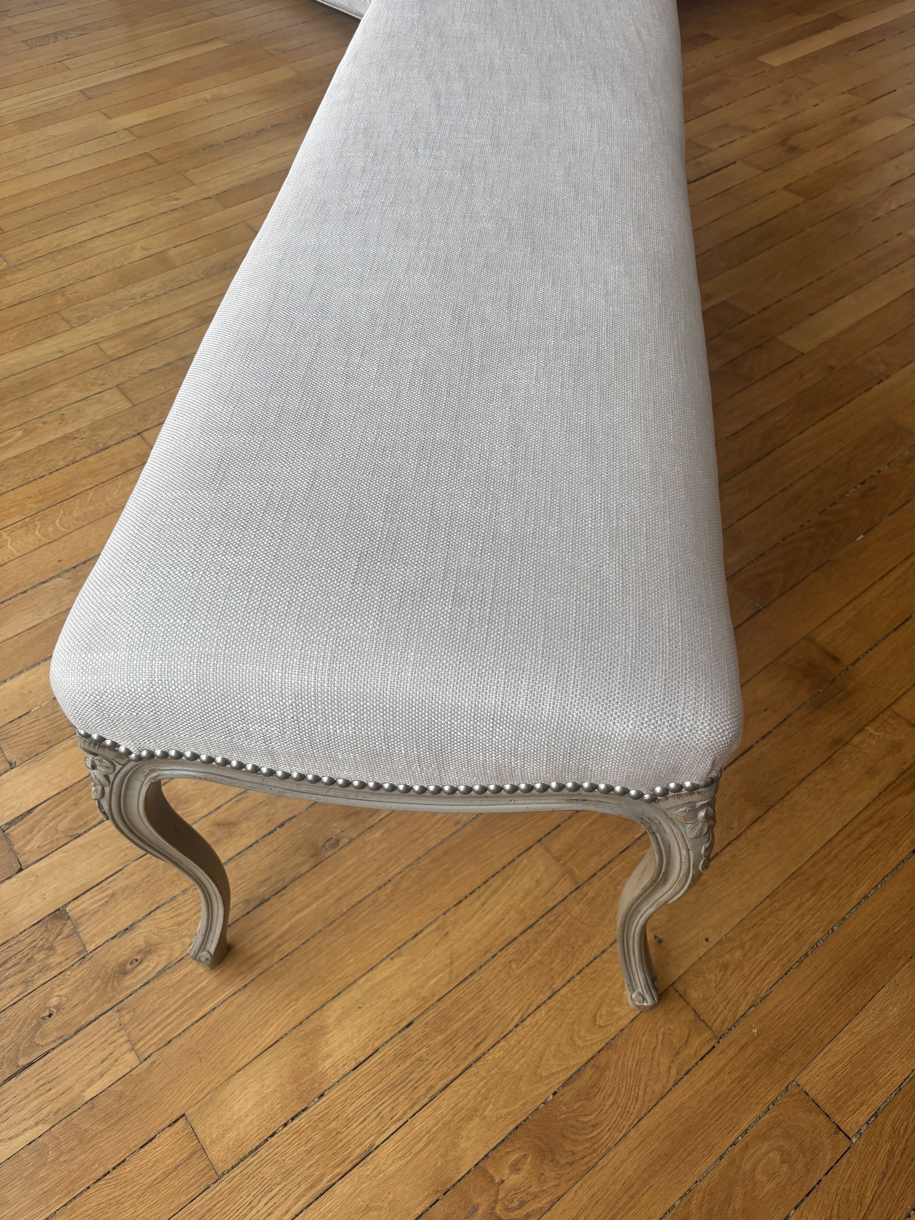 Linen fabric bench Pierre Frey