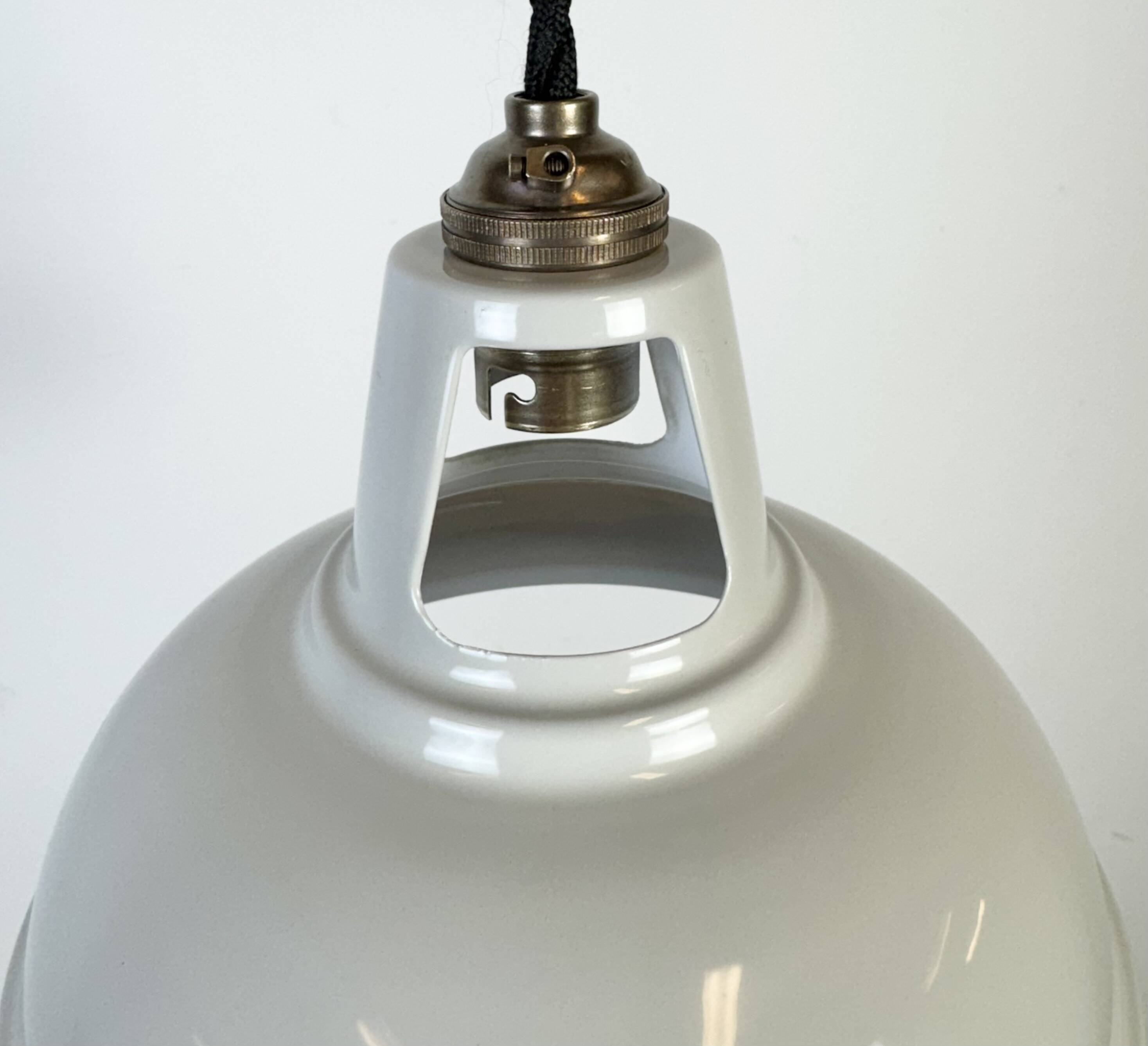 Vintage Industrial Beige Painted Ceiling Lamp, 2000s