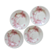 4 plates in iron earth opaque poppies, from Gien